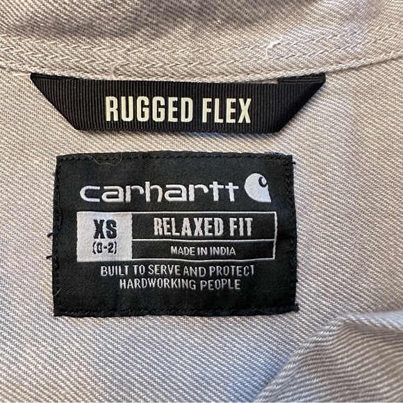 Carhartt WOMEN'S RUGGED FLEX® RELAXED FIT FLANNEL LONG-SLEEVE PLAID TUNIC Sz XS - Picture 10 of 10